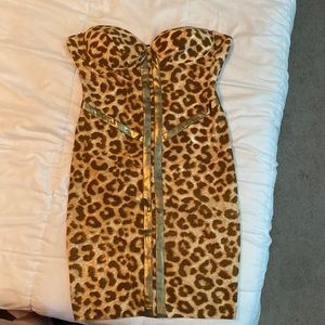 Kardashian Collection:Leopard Bodycon Dress